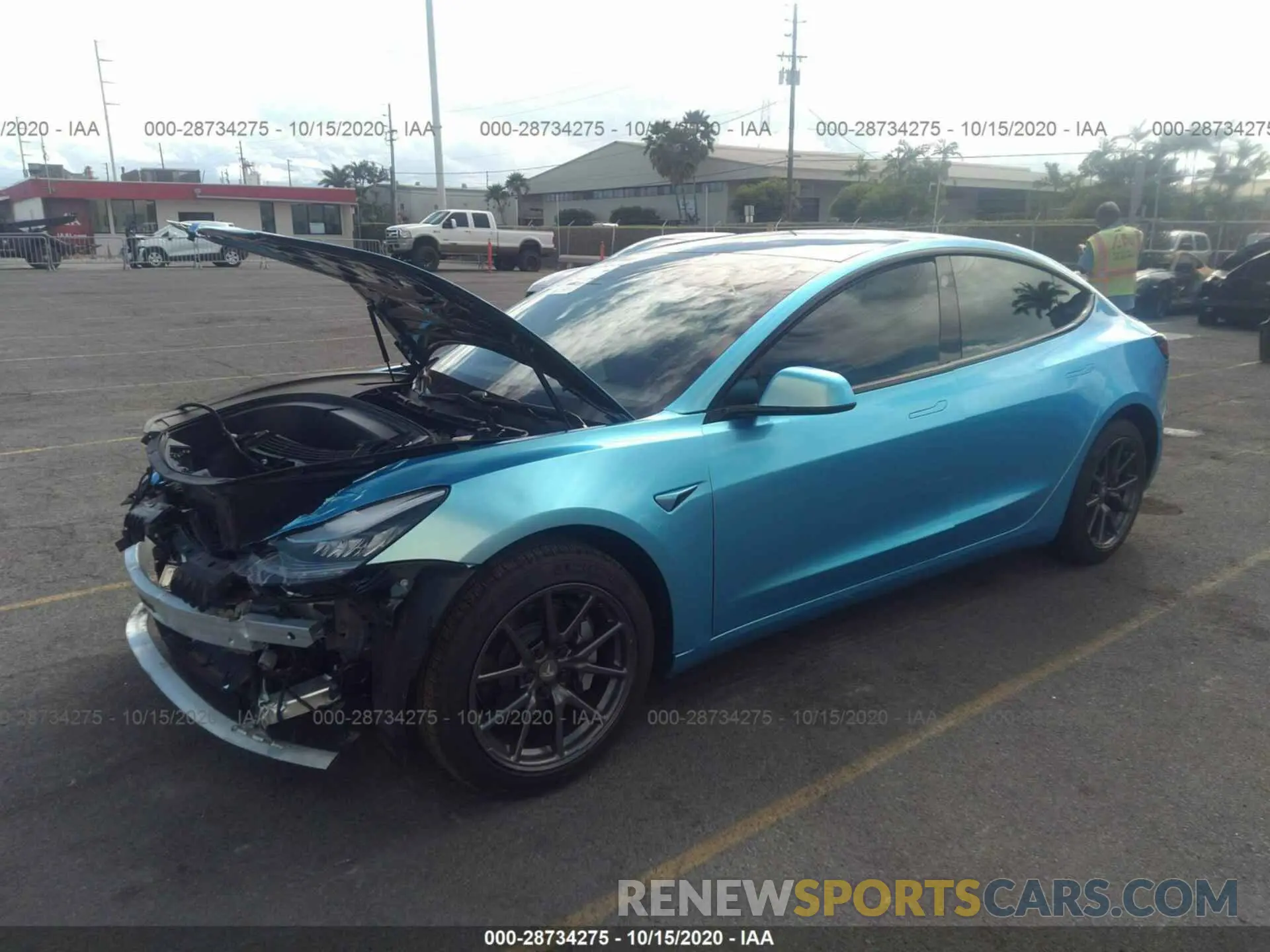 2 Photograph of a damaged car 5YJ3E1EB1KF386575 TESLA MODEL 3 2019