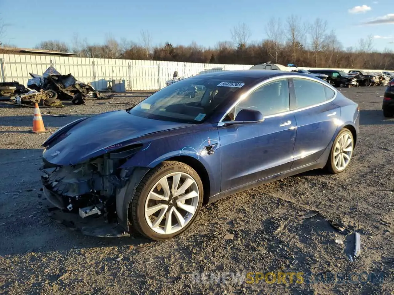 1 Photograph of a damaged car 5YJ3E1EB1KF390075 TESLA MODEL 3 2019