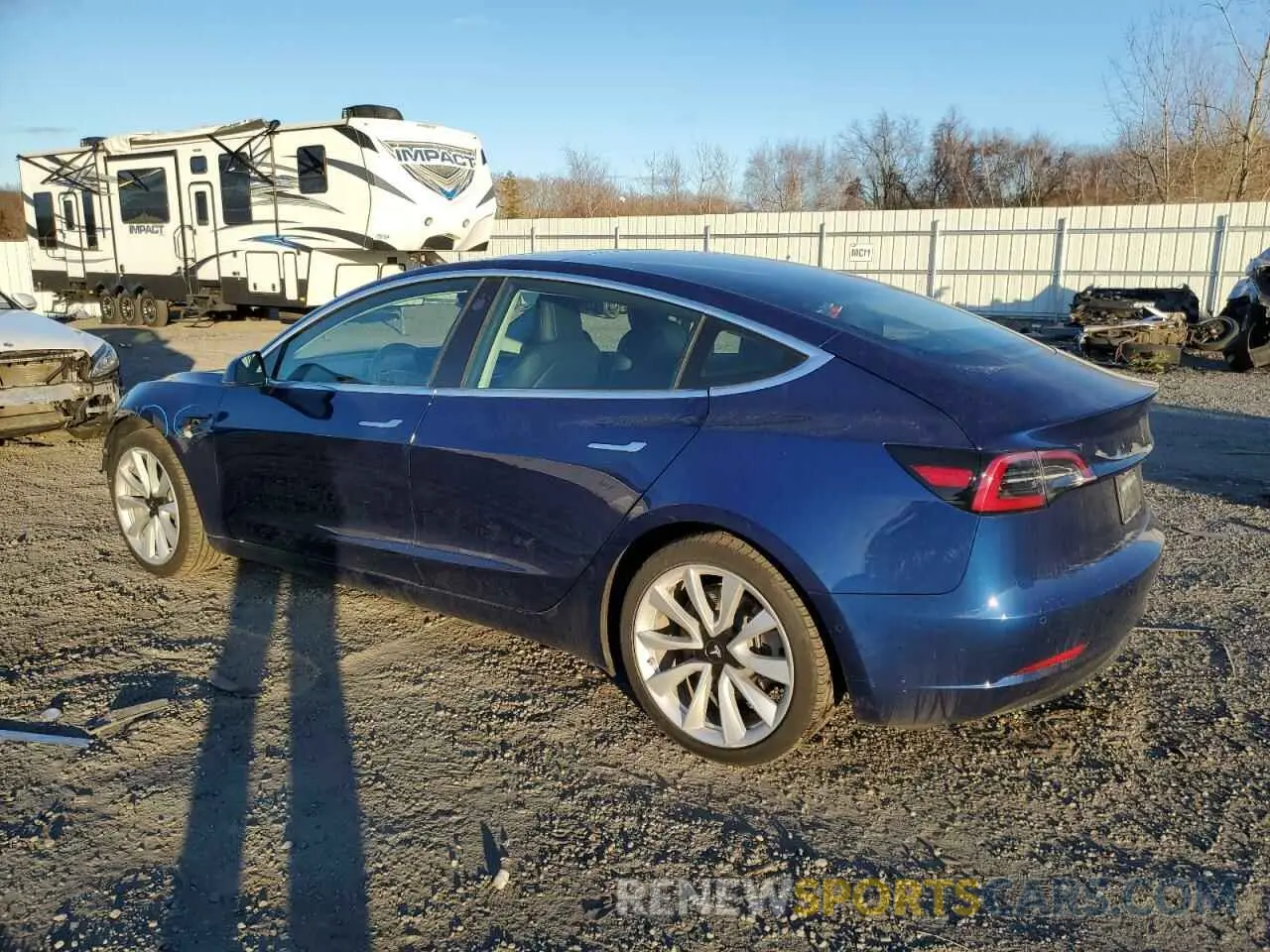 2 Photograph of a damaged car 5YJ3E1EB1KF390075 TESLA MODEL 3 2019