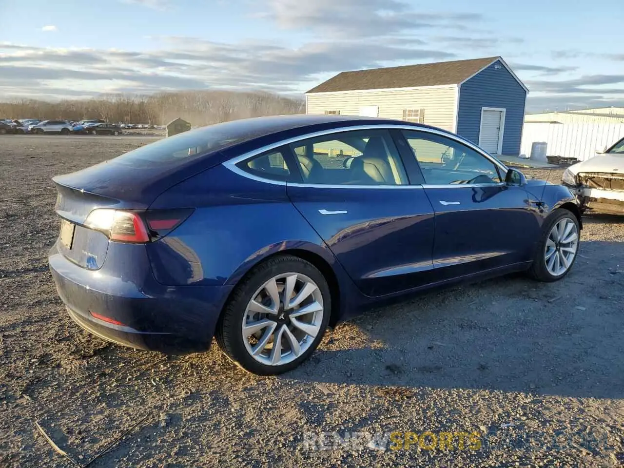 3 Photograph of a damaged car 5YJ3E1EB1KF390075 TESLA MODEL 3 2019