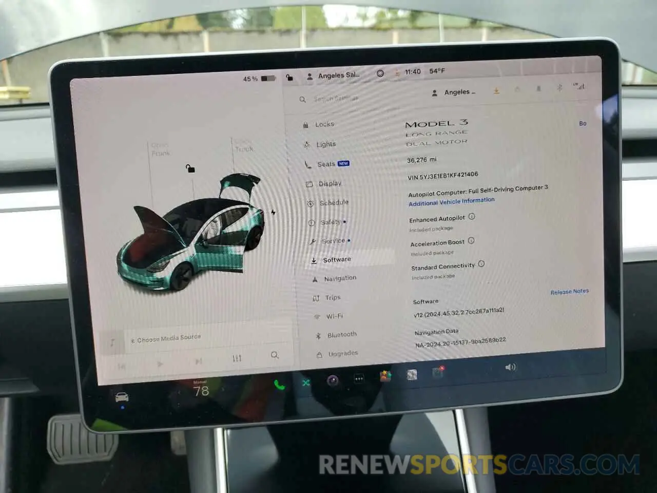 9 Photograph of a damaged car 5YJ3E1EB1KF421406 TESLA MODEL 3 2019