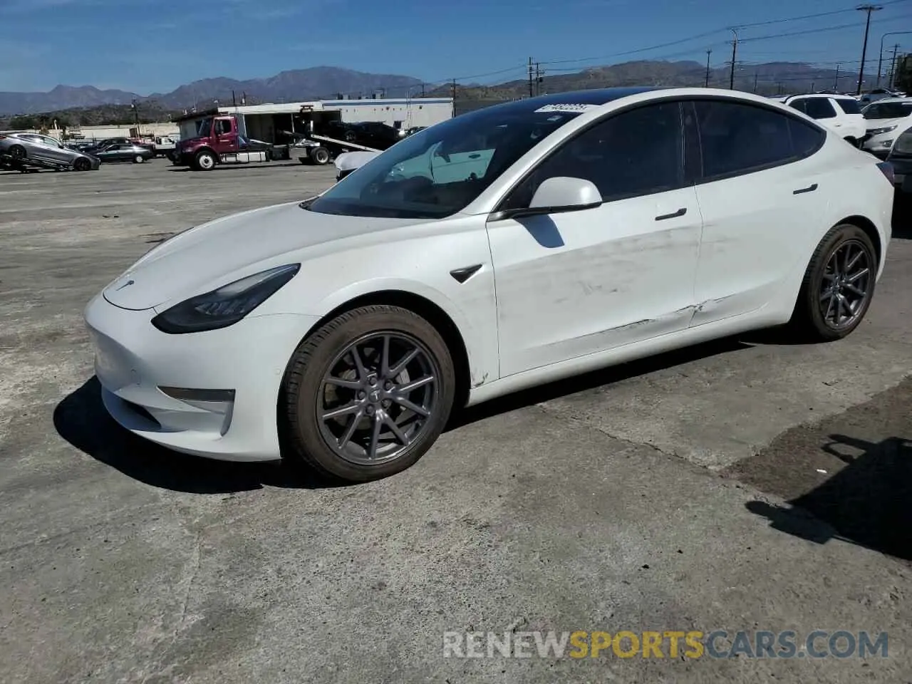 1 Photograph of a damaged car 5YJ3E1EB1KF433510 TESLA MODEL 3 2019