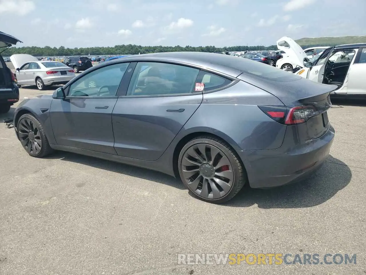 2 Photograph of a damaged car 5YJ3E1EB1KF438741 TESLA MODEL 3 2019