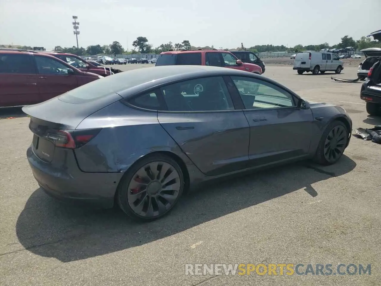 3 Photograph of a damaged car 5YJ3E1EB1KF438741 TESLA MODEL 3 2019