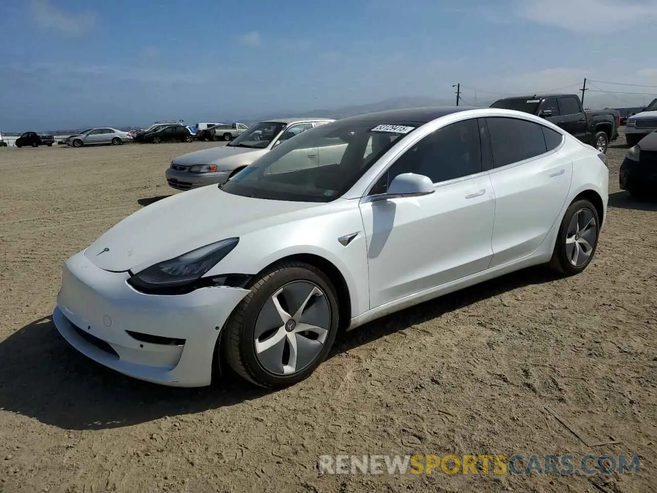 1 Photograph of a damaged car 5YJ3E1EB2KF195120 TESLA MODEL 3 2019