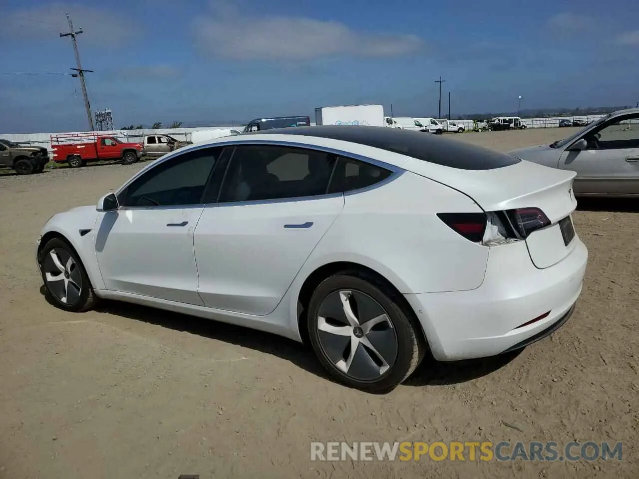 2 Photograph of a damaged car 5YJ3E1EB2KF195120 TESLA MODEL 3 2019