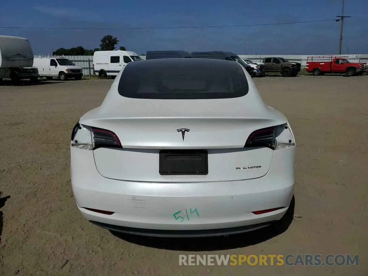 6 Photograph of a damaged car 5YJ3E1EB2KF195120 TESLA MODEL 3 2019