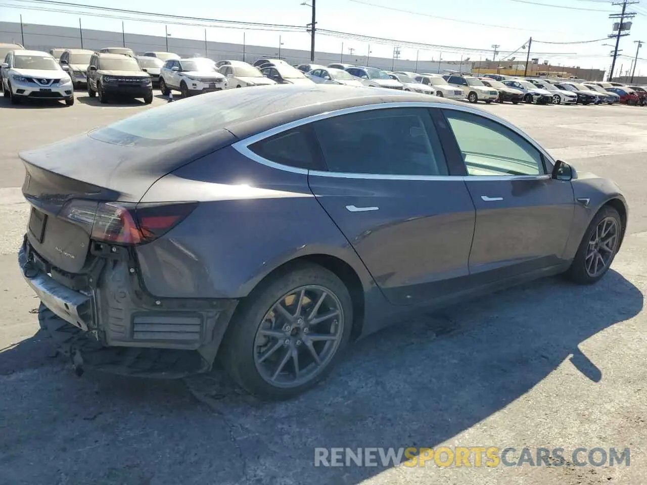 3 Photograph of a damaged car 5YJ3E1EB2KF361409 TESLA MODEL 3 2019