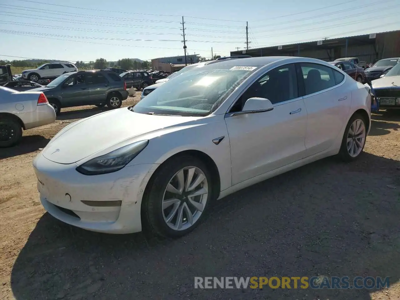 1 Photograph of a damaged car 5YJ3E1EB2KF437498 TESLA MODEL 3 2019
