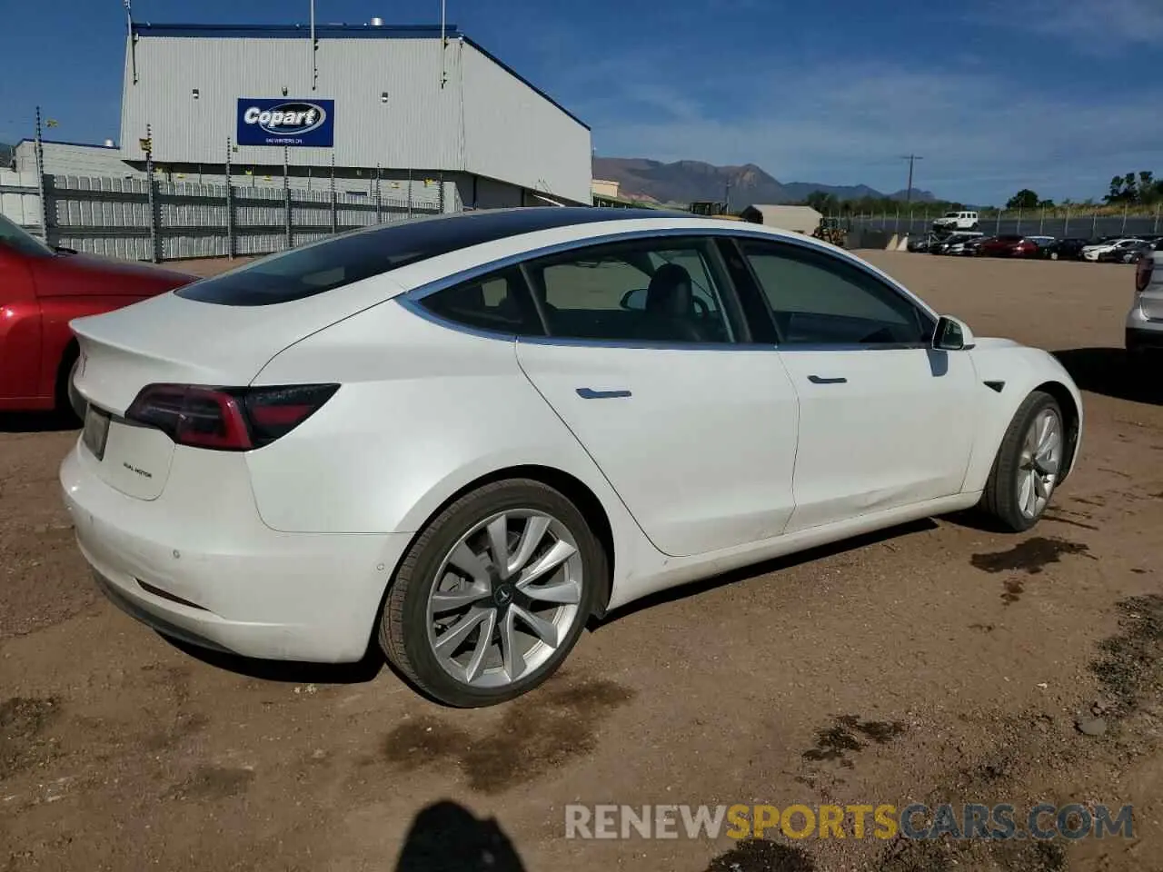 3 Photograph of a damaged car 5YJ3E1EB2KF437498 TESLA MODEL 3 2019