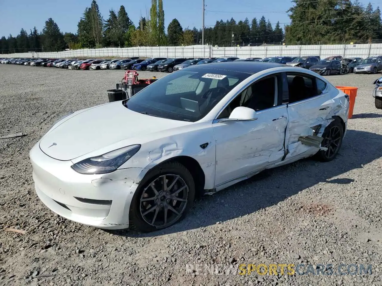 1 Photograph of a damaged car 5YJ3E1EB2KF442345 TESLA MODEL 3 2019