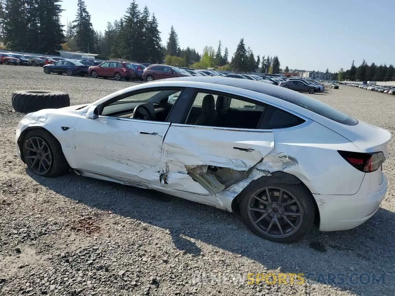 2 Photograph of a damaged car 5YJ3E1EB2KF442345 TESLA MODEL 3 2019