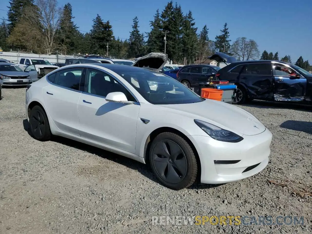 4 Photograph of a damaged car 5YJ3E1EB2KF442345 TESLA MODEL 3 2019