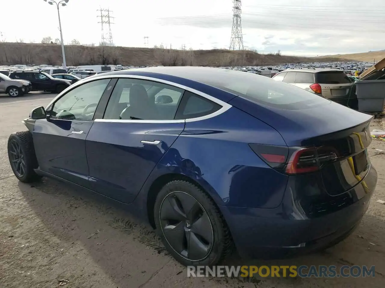 2 Photograph of a damaged car 5YJ3E1EB2KF452650 TESLA MODEL 3 2019