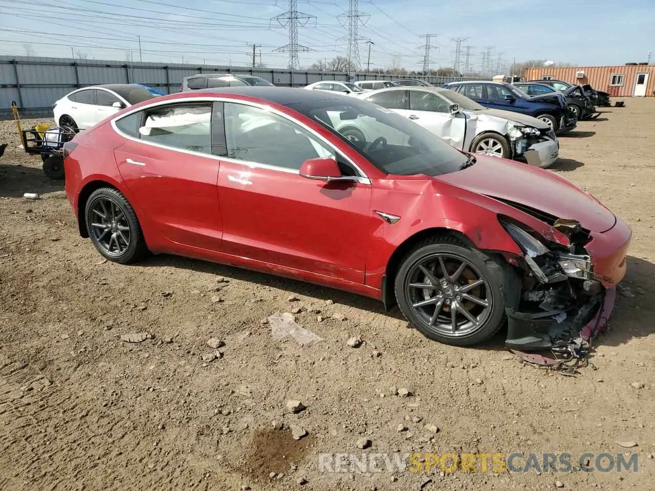 4 Фотография поврежденного автомобиля 5YJ3E1EB2KF453734 TESLA MODEL 3 2019