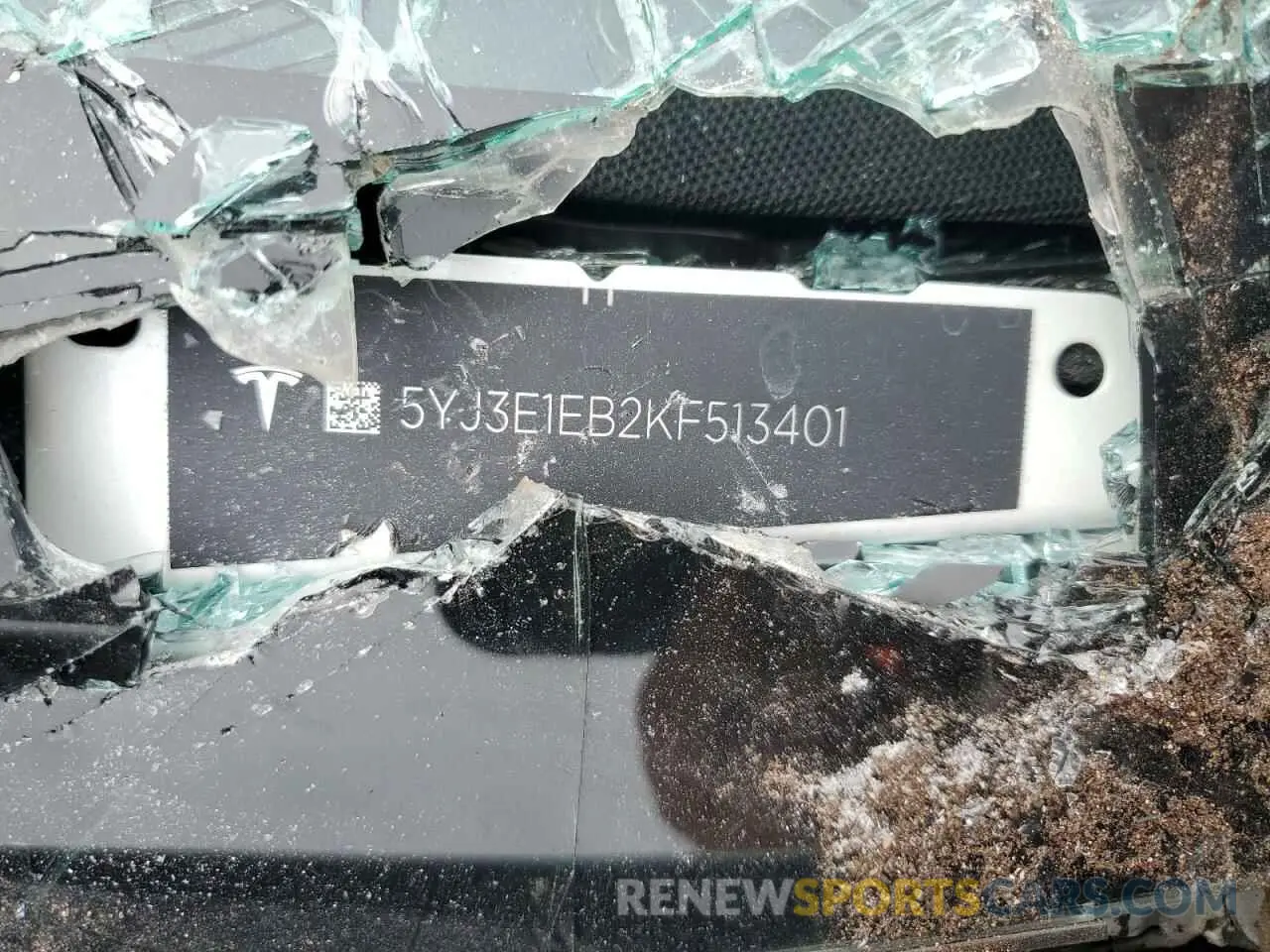 12 Photograph of a damaged car 5YJ3E1EB2KF513401 TESLA MODEL 3 2019