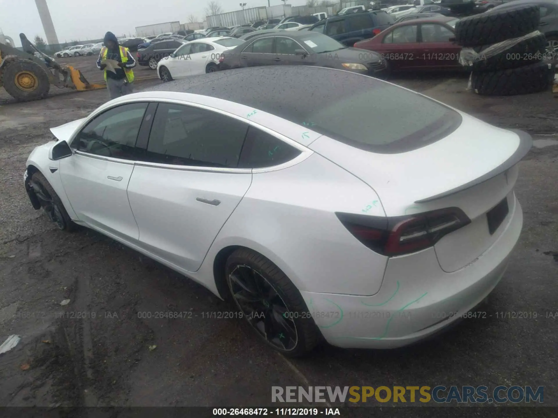 3 Photograph of a damaged car 5YJ3E1EB3KF211616 TESLA MODEL 3 2019