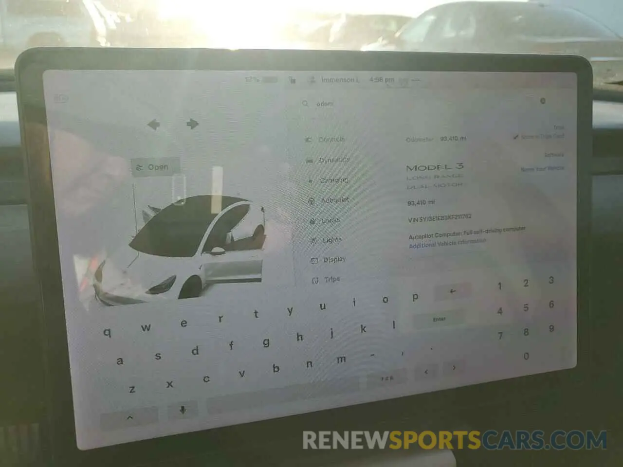 9 Фотография поврежденного автомобиля 5YJ3E1EB3KF211762 TESLA MODEL 3 2019