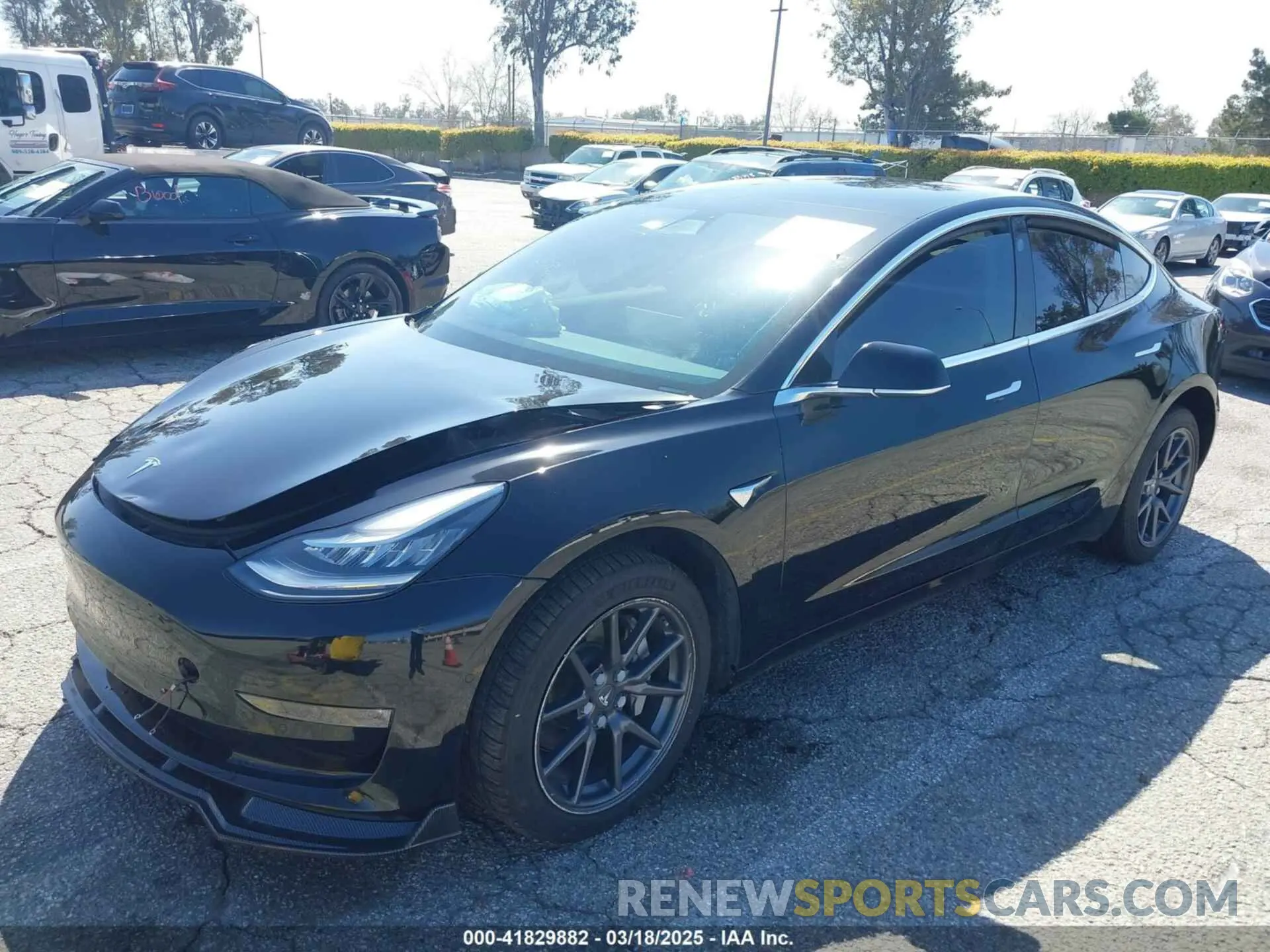 2 Photograph of a damaged car 5YJ3E1EB3KF384598 TESLA MODEL 3 2019