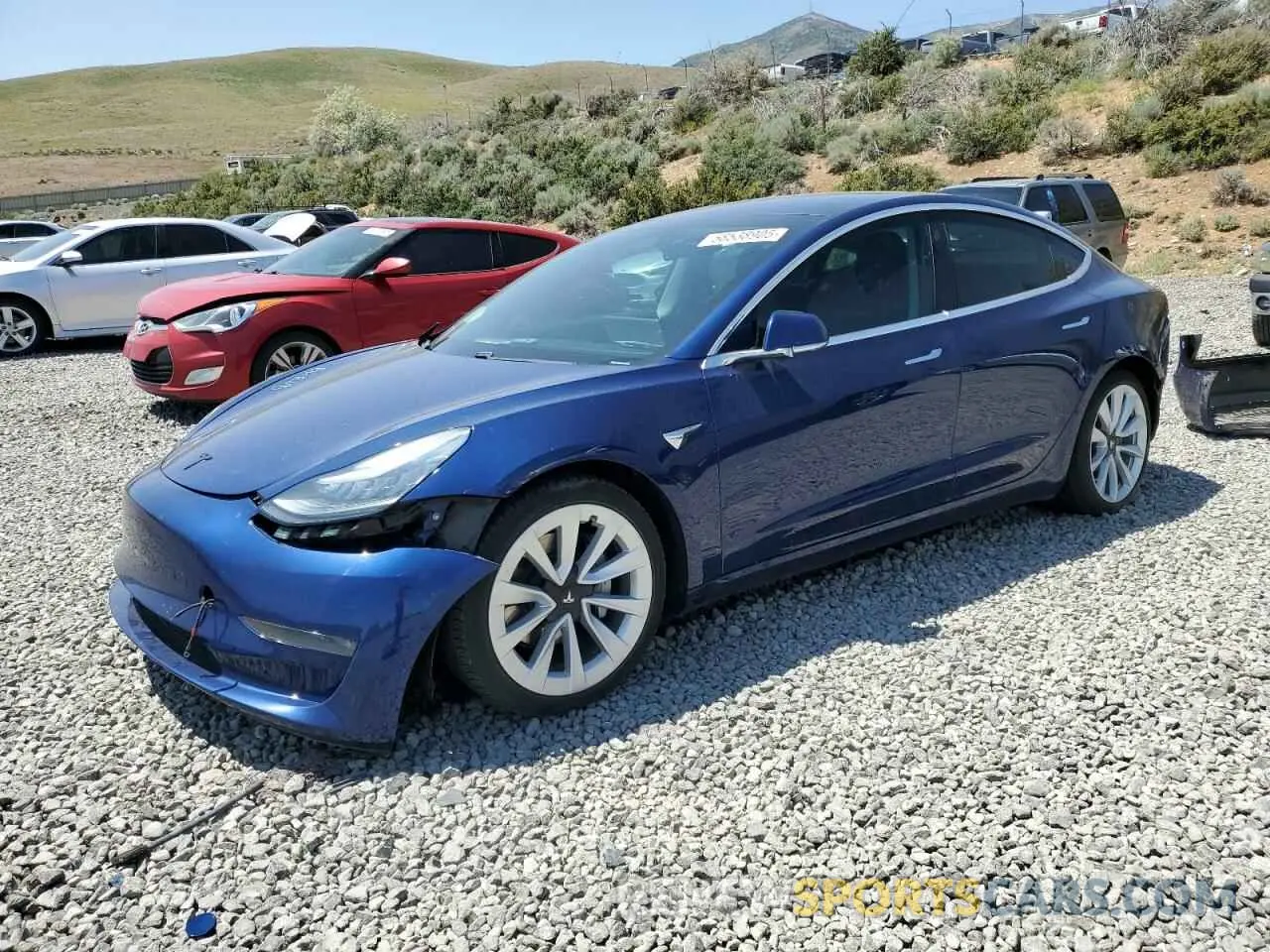 1 Photograph of a damaged car 5YJ3E1EB3KF390014 TESLA MODEL 3 2019