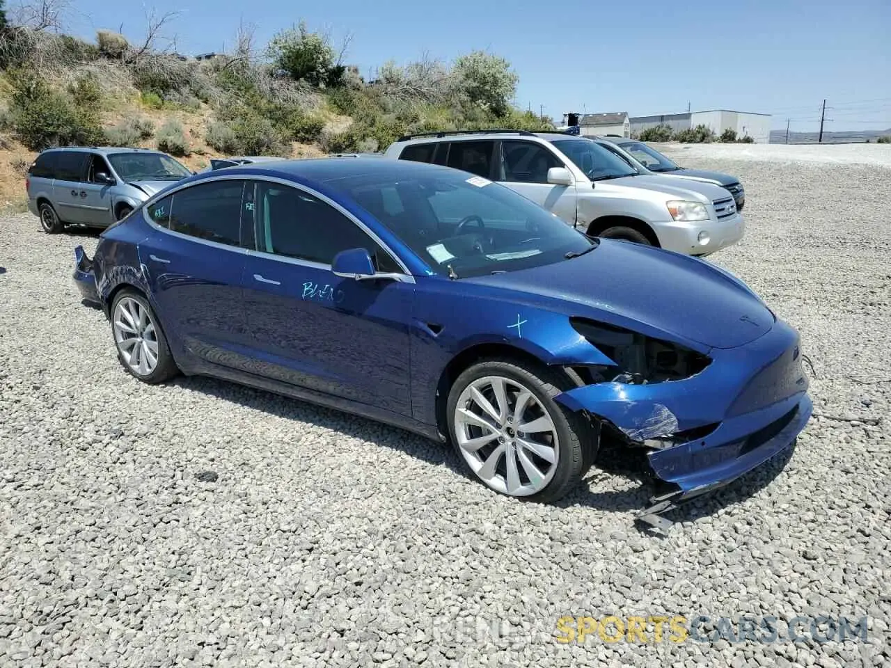 4 Photograph of a damaged car 5YJ3E1EB3KF390014 TESLA MODEL 3 2019