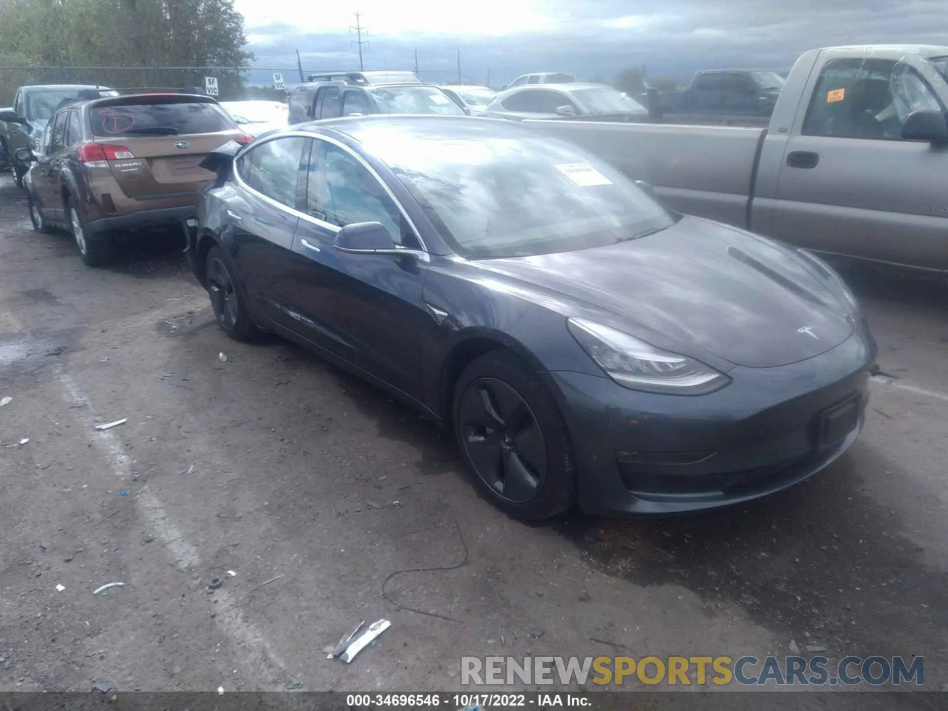 1 Photograph of a damaged car 5YJ3E1EB3KF390966 TESLA MODEL 3 2019