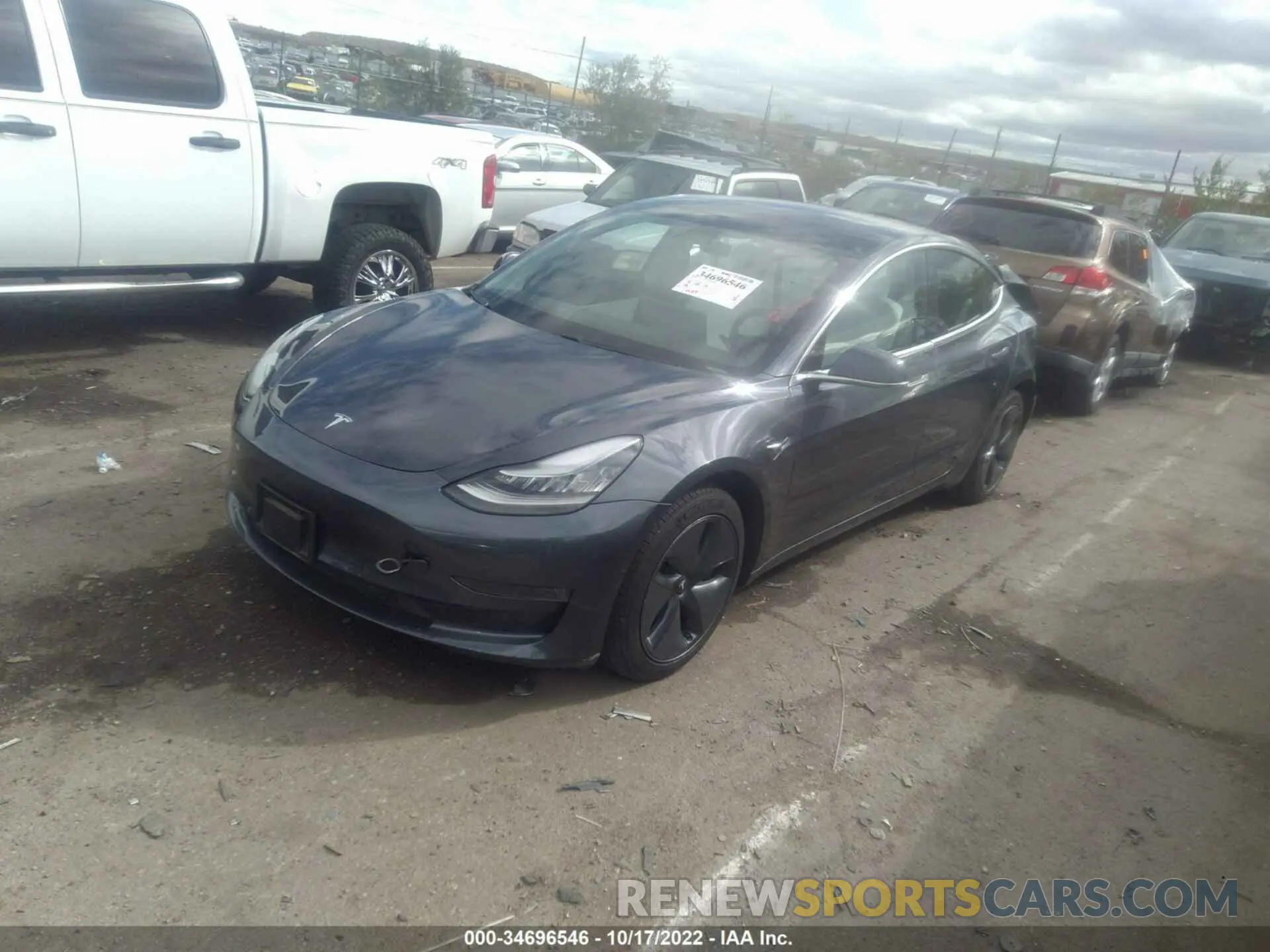 2 Photograph of a damaged car 5YJ3E1EB3KF390966 TESLA MODEL 3 2019
