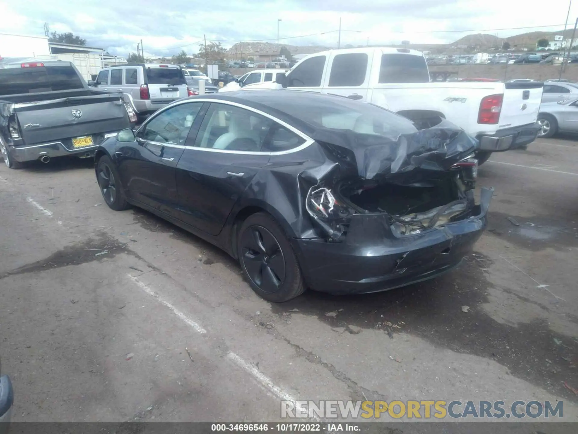 3 Photograph of a damaged car 5YJ3E1EB3KF390966 TESLA MODEL 3 2019
