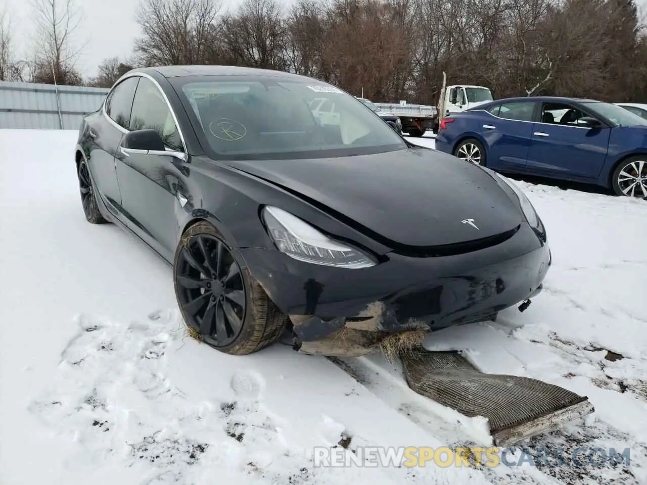 1 Photograph of a damaged car 5YJ3E1EB3KF432293 TESLA MODEL 3 2019