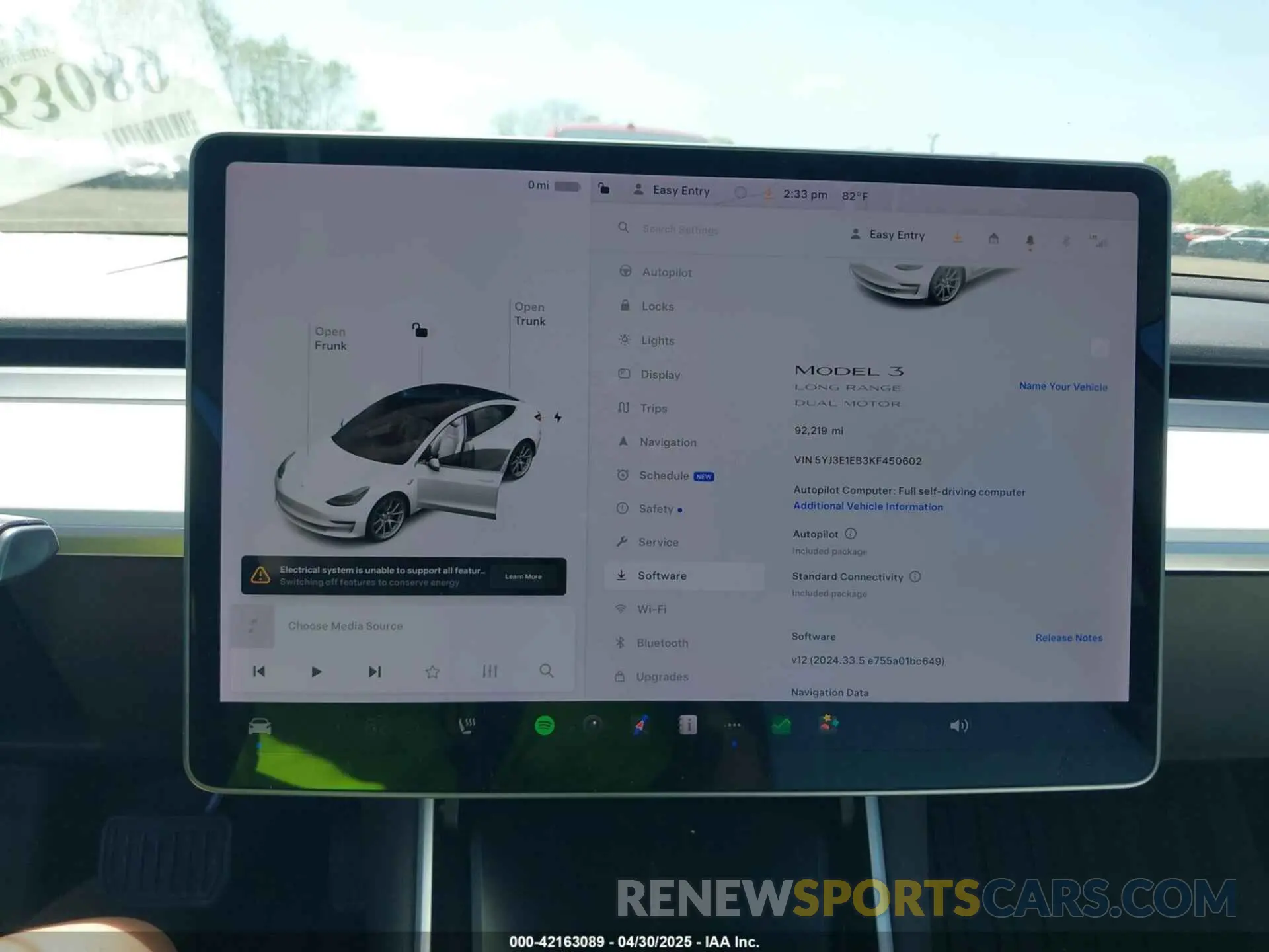 7 Photograph of a damaged car 5YJ3E1EB3KF450602 TESLA MODEL 3 2019