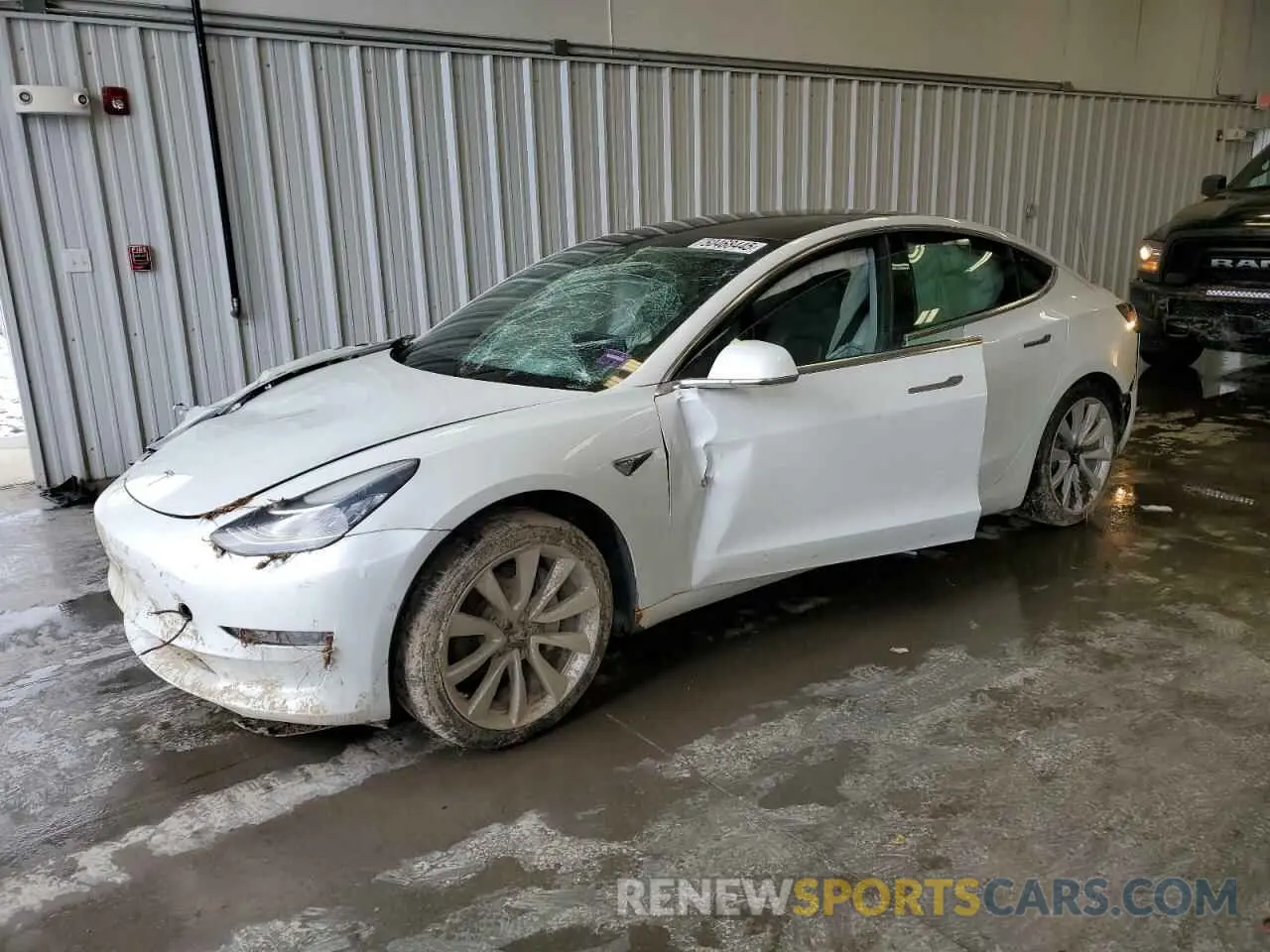 1 Photograph of a damaged car 5YJ3E1EB3KF494292 TESLA MODEL 3 2019