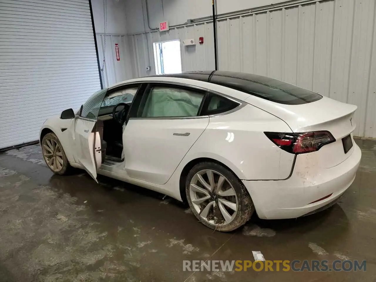2 Photograph of a damaged car 5YJ3E1EB3KF494292 TESLA MODEL 3 2019