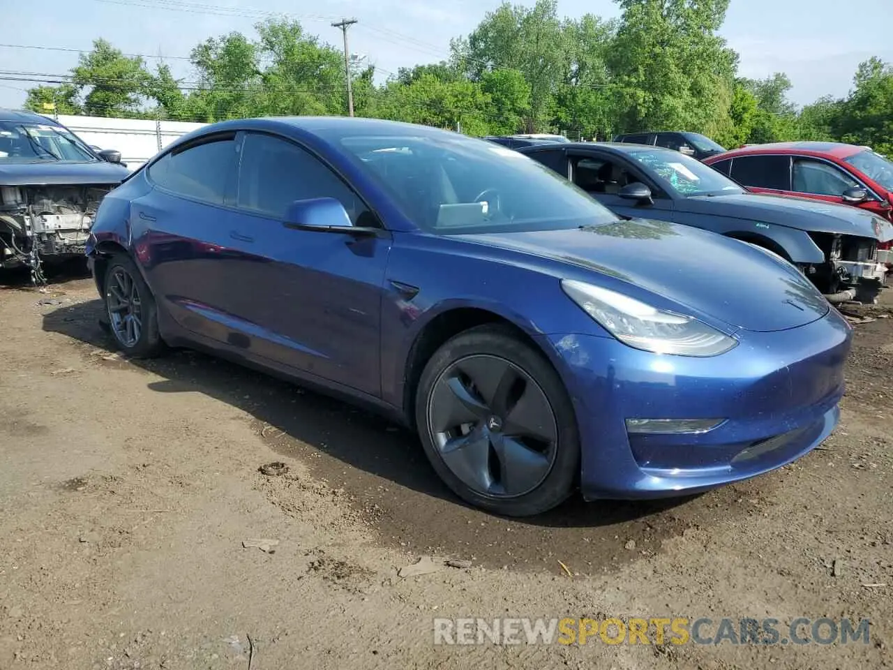 4 Фотография поврежденного автомобиля 5YJ3E1EB4KF191411 TESLA MODEL 3 2019