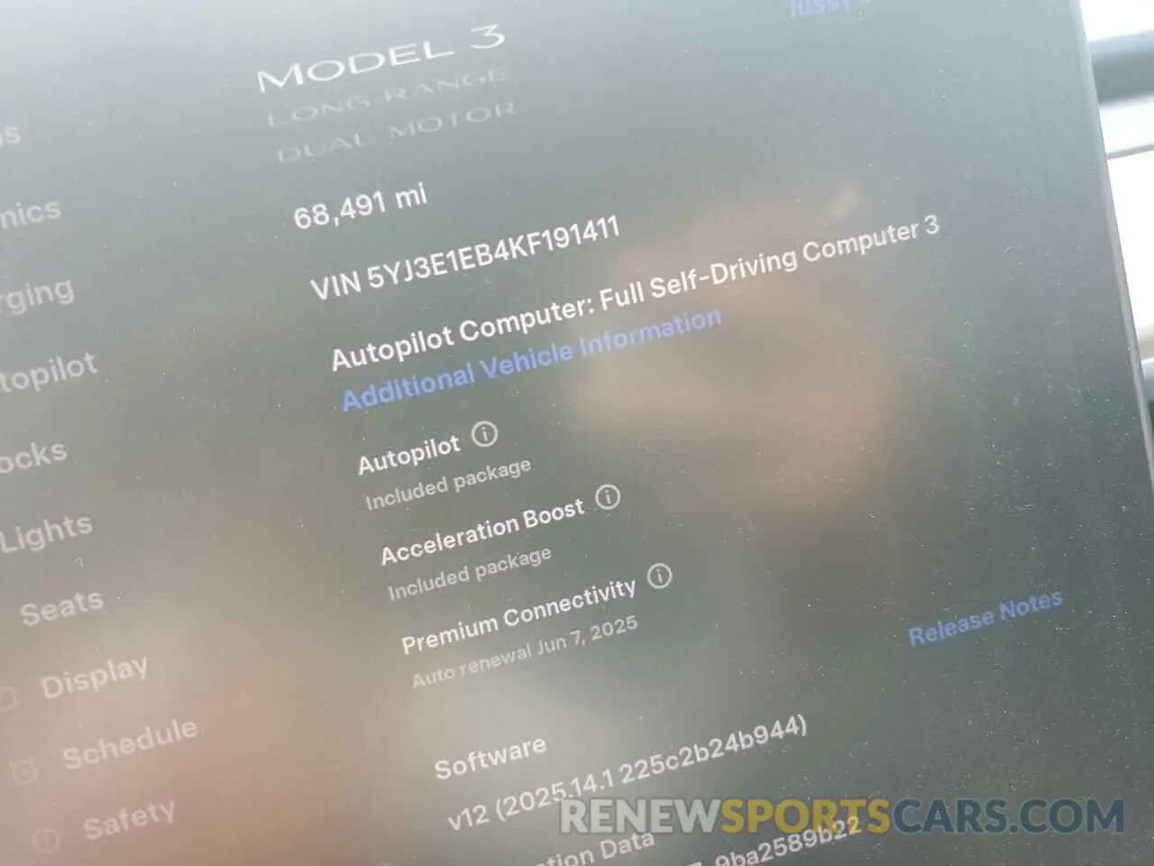 9 Фотография поврежденного автомобиля 5YJ3E1EB4KF191411 TESLA MODEL 3 2019