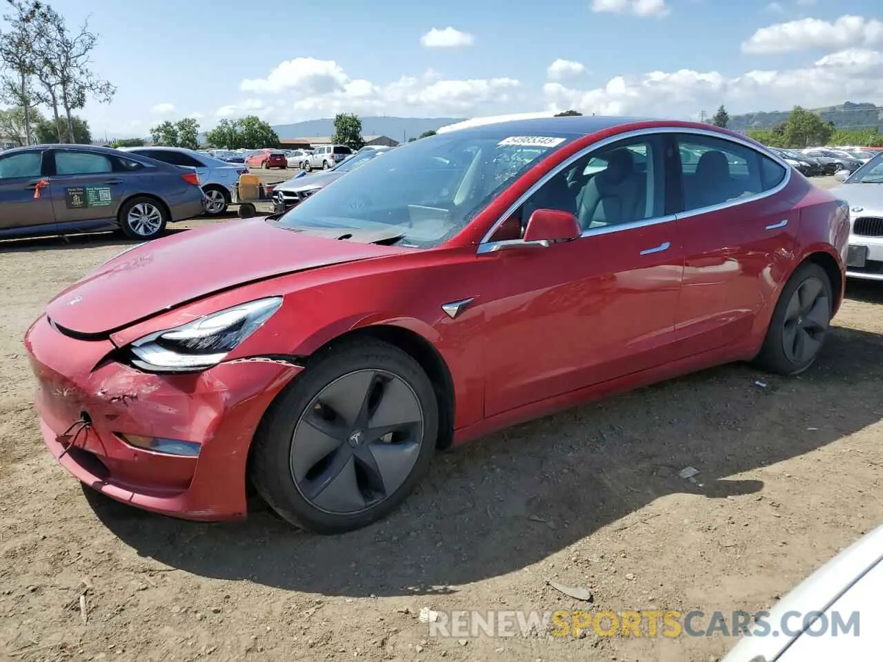 1 Фотография поврежденного автомобиля 5YJ3E1EB4KF193868 TESLA MODEL 3 2019