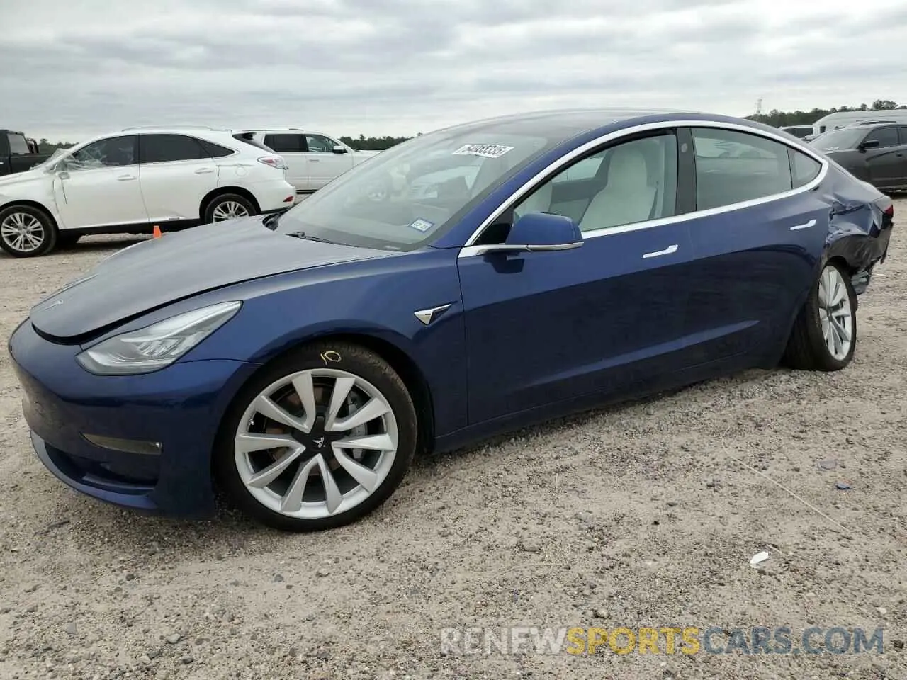 1 Photograph of a damaged car 5YJ3E1EB4KF195443 TESLA MODEL 3 2019