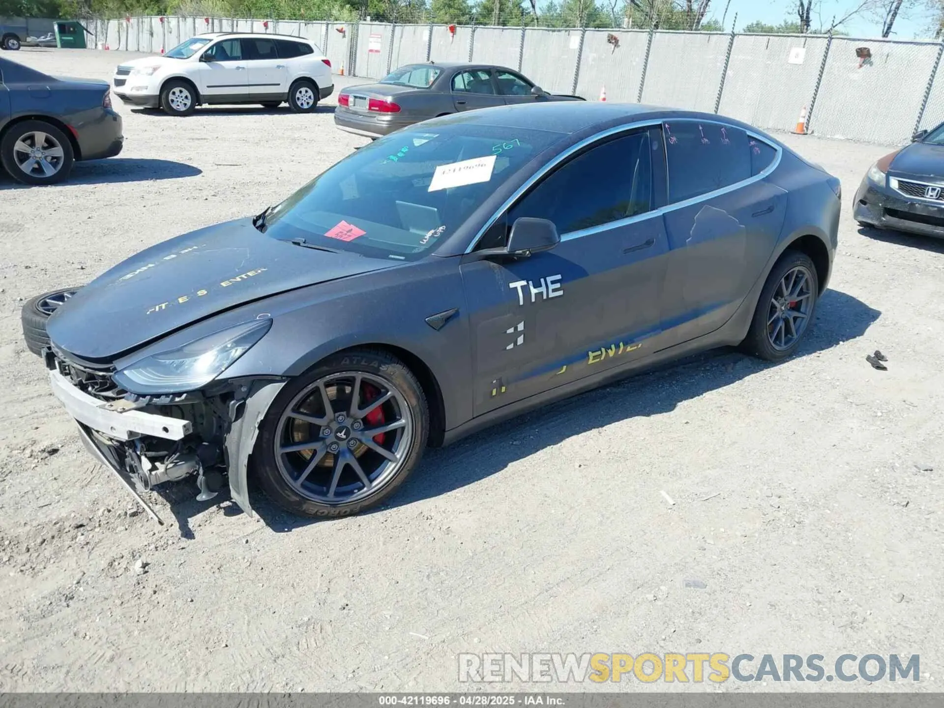2 Photograph of a damaged car 5YJ3E1EB4KF209793 TESLA MODEL 3 2019