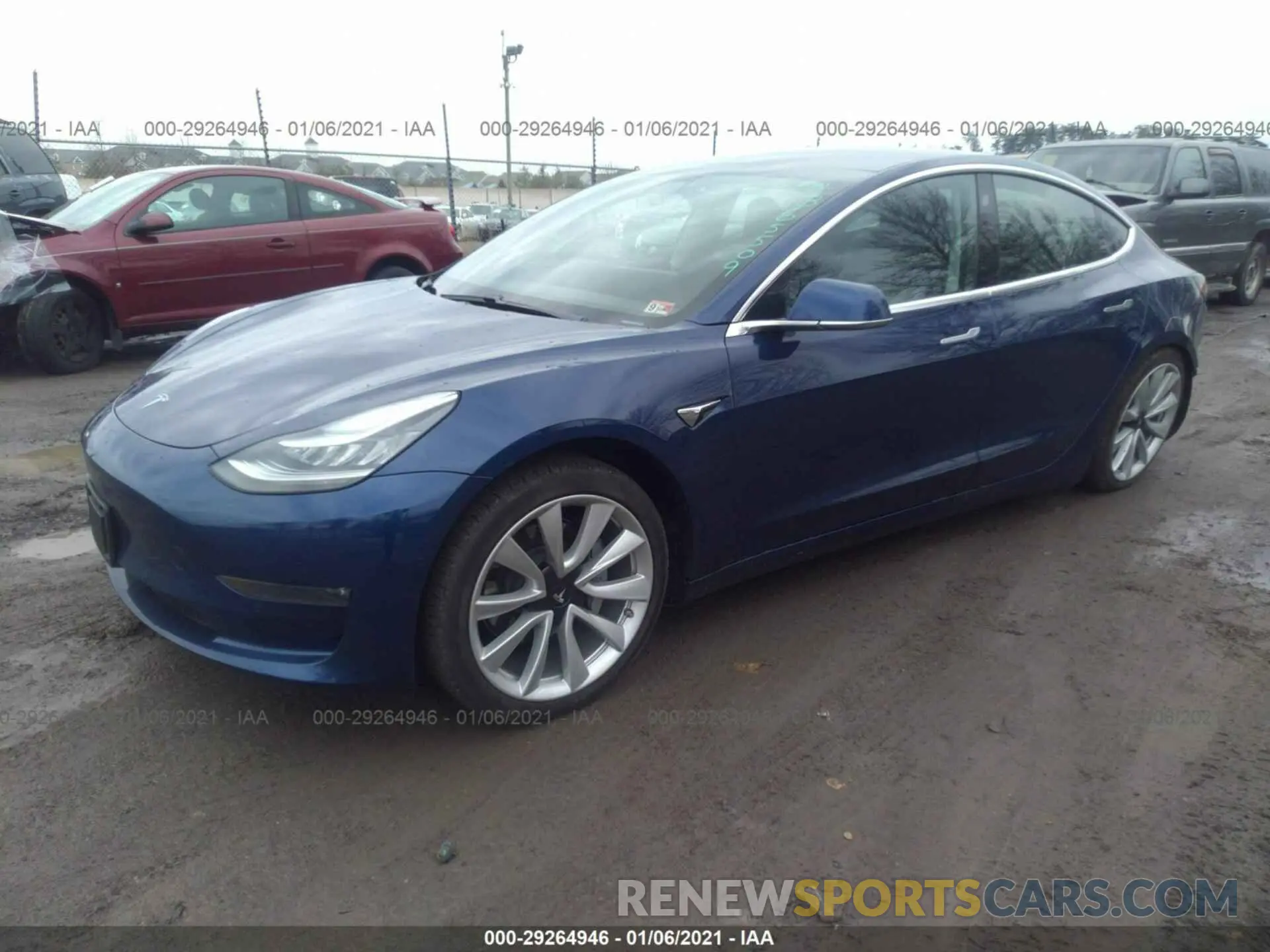 2 Photograph of a damaged car 5YJ3E1EB4KF365509 TESLA MODEL 3 2019
