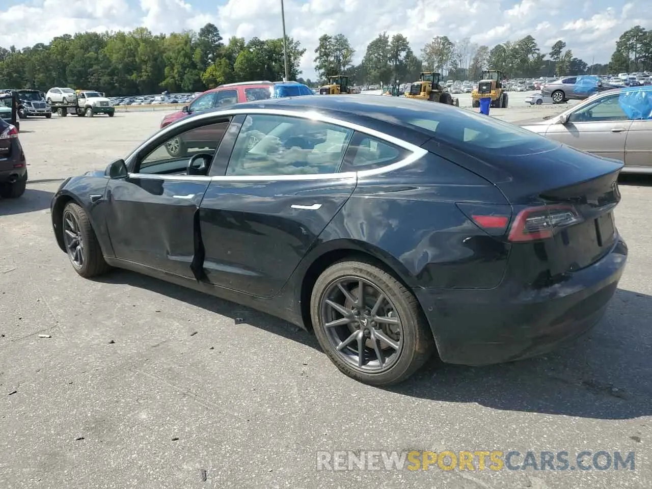 2 Photograph of a damaged car 5YJ3E1EB4KF385727 TESLA MODEL 3 2019