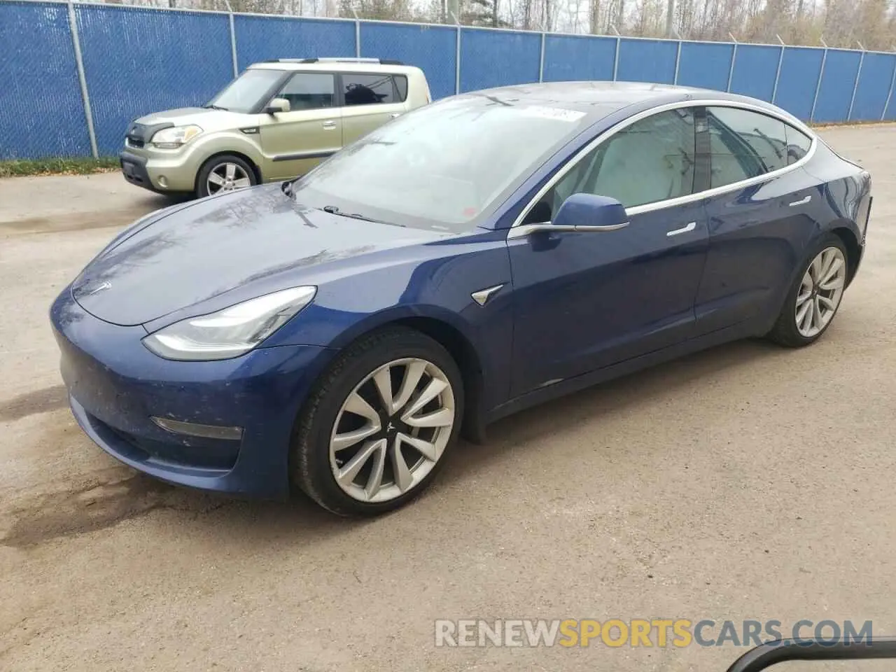 1 Photograph of a damaged car 5YJ3E1EB4KF407192 TESLA MODEL 3 2019