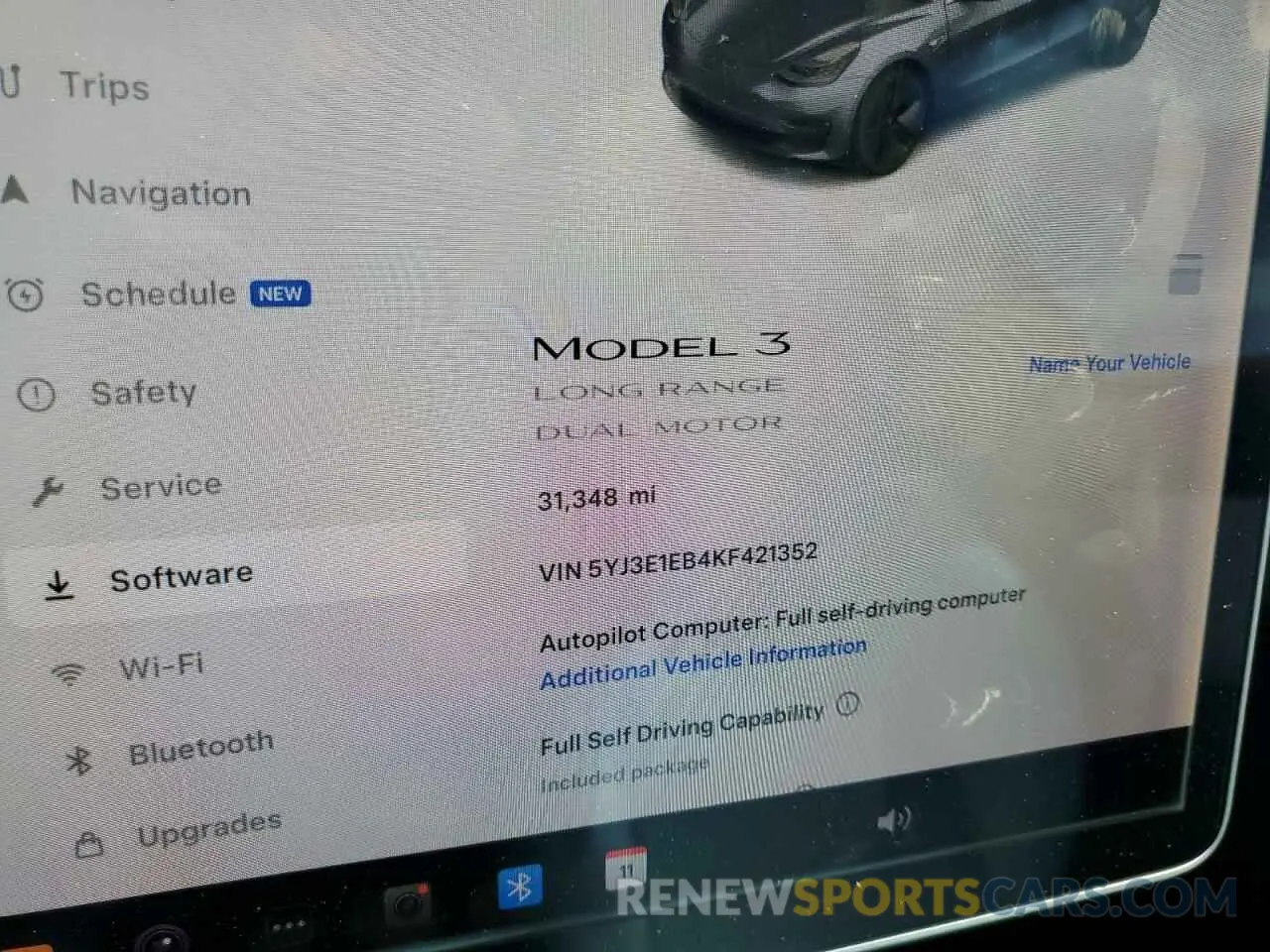 9 Photograph of a damaged car 5YJ3E1EB4KF421352 TESLA MODEL 3 2019