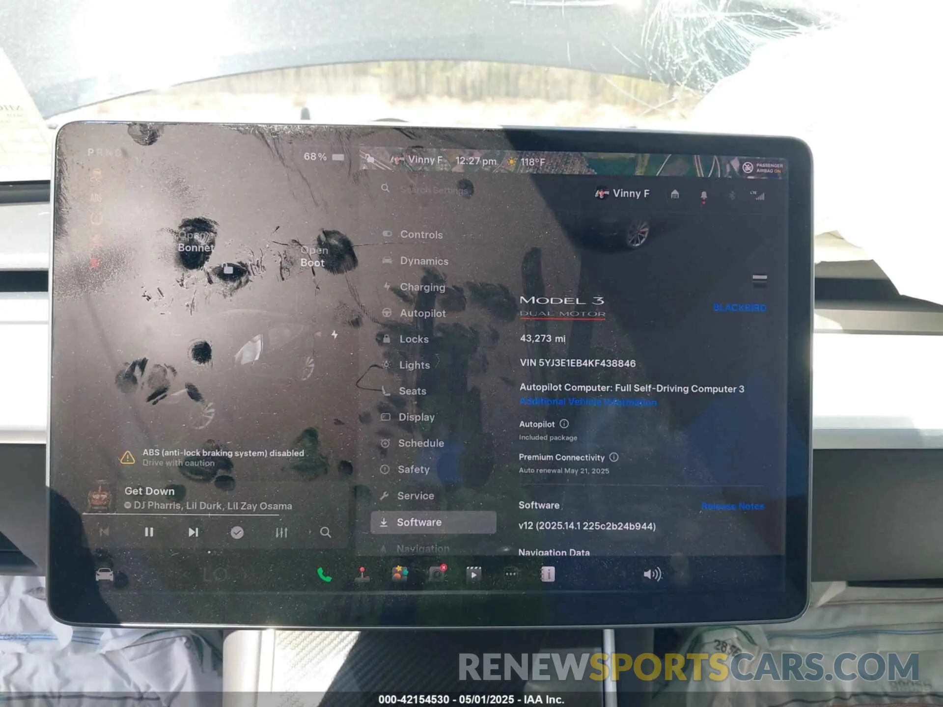18 Фотография поврежденного автомобиля 5YJ3E1EB4KF438846 TESLA MODEL 3 2019