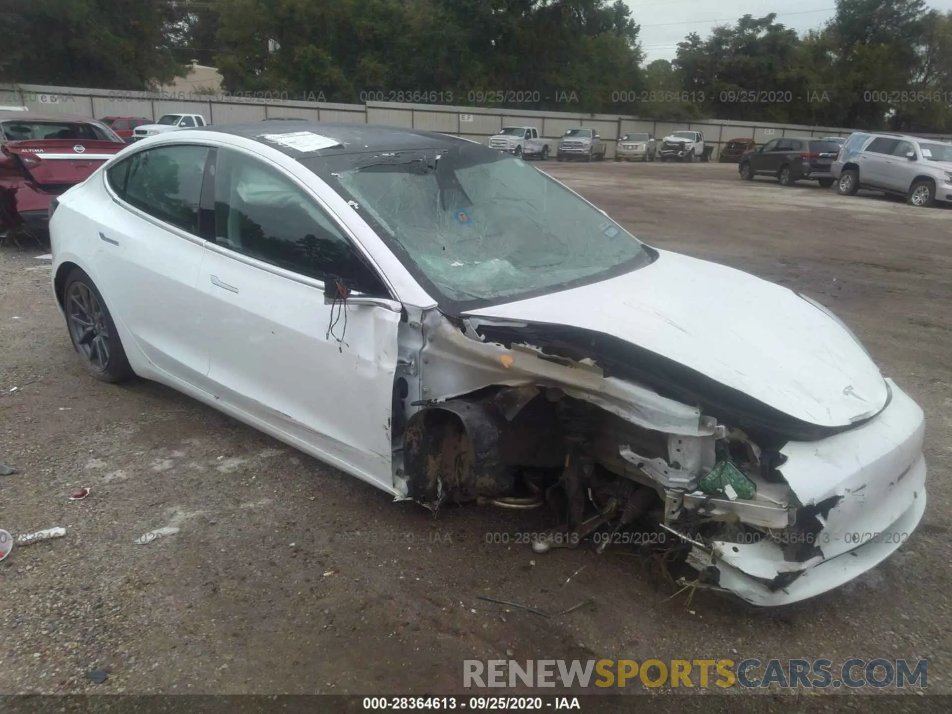 1 Photograph of a damaged car 5YJ3E1EB4KF453105 TESLA MODEL 3 2019