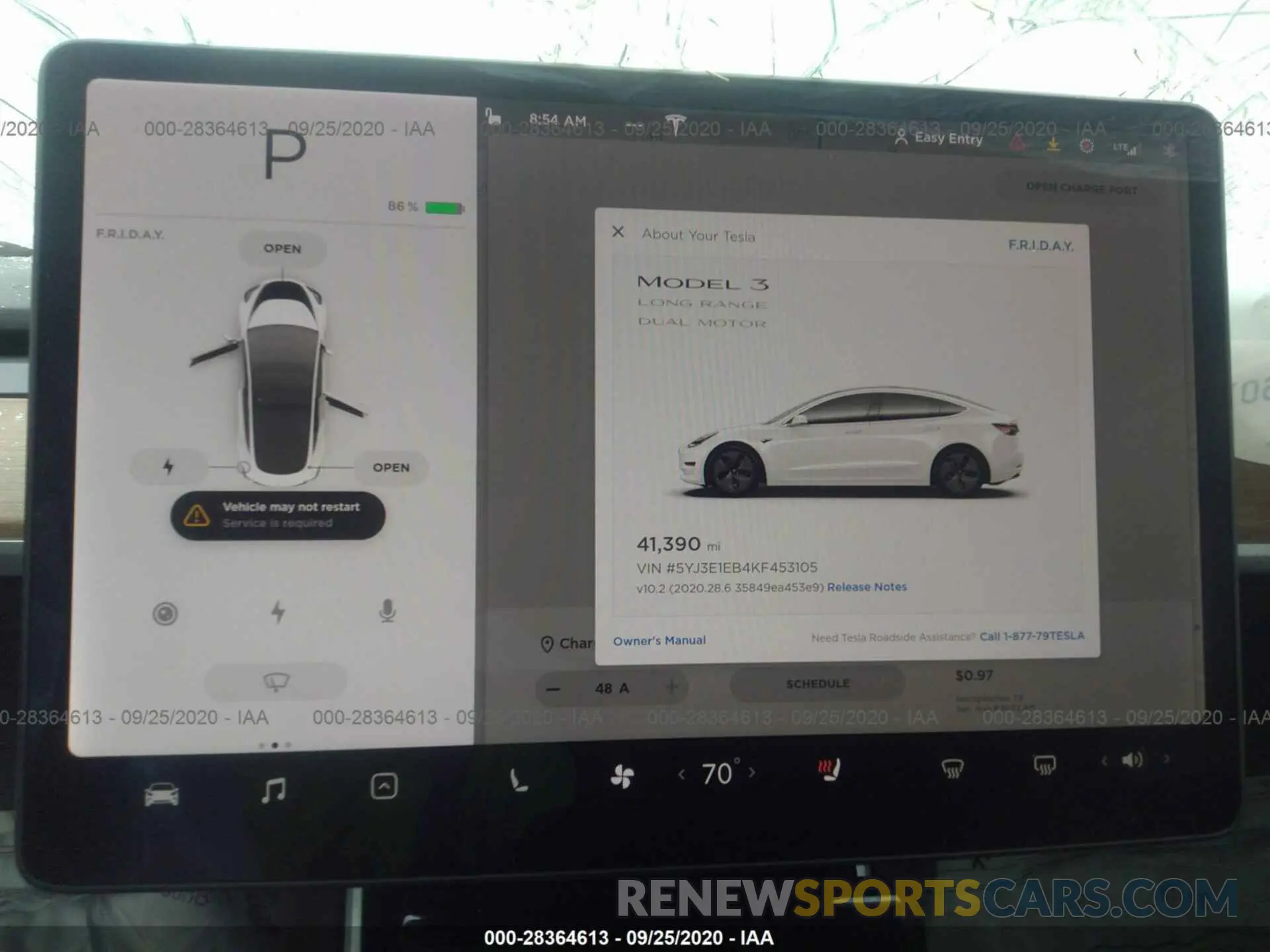 7 Photograph of a damaged car 5YJ3E1EB4KF453105 TESLA MODEL 3 2019