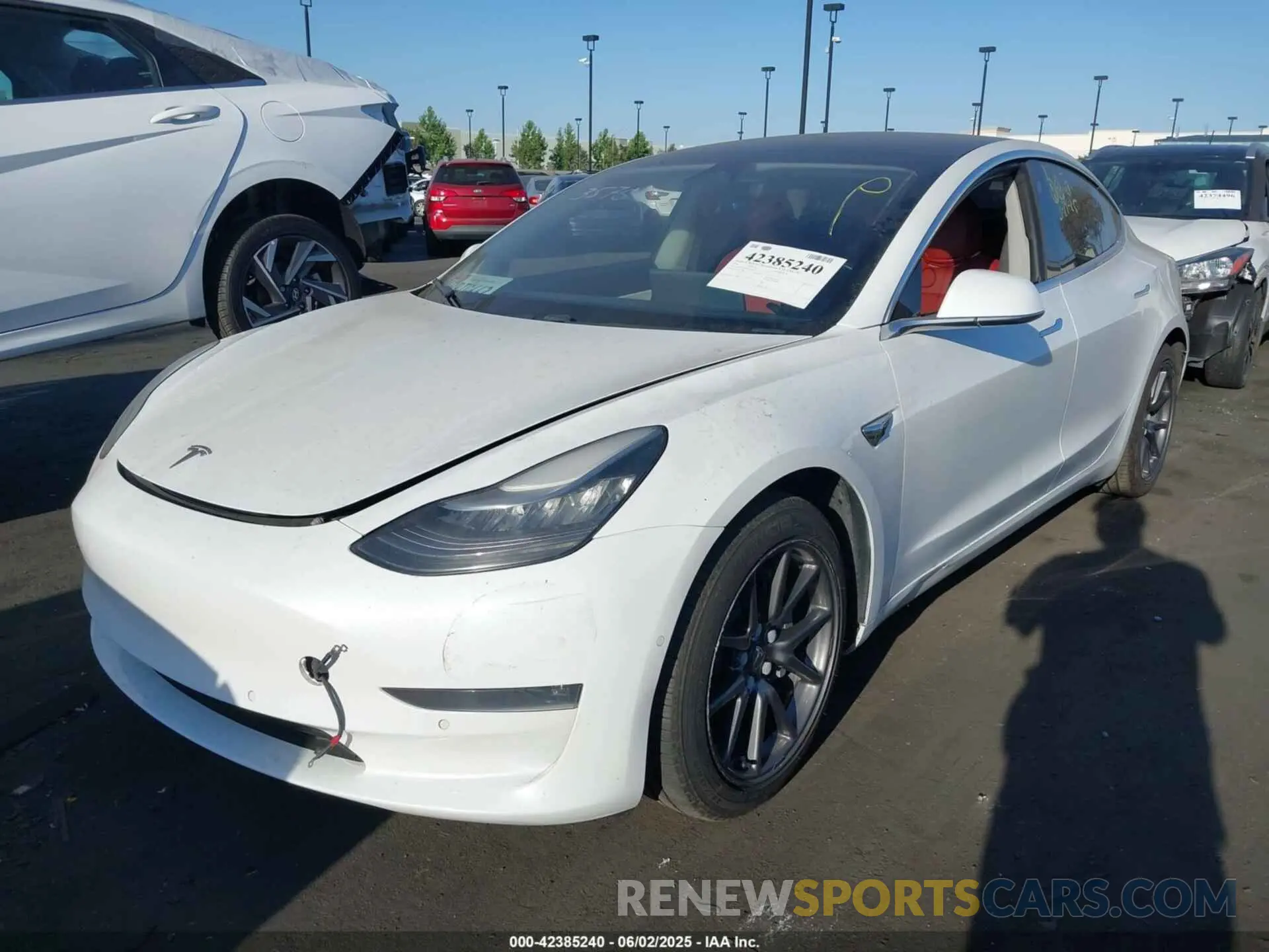 2 Photograph of a damaged car 5YJ3E1EB5KF213576 TESLA MODEL 3 2019
