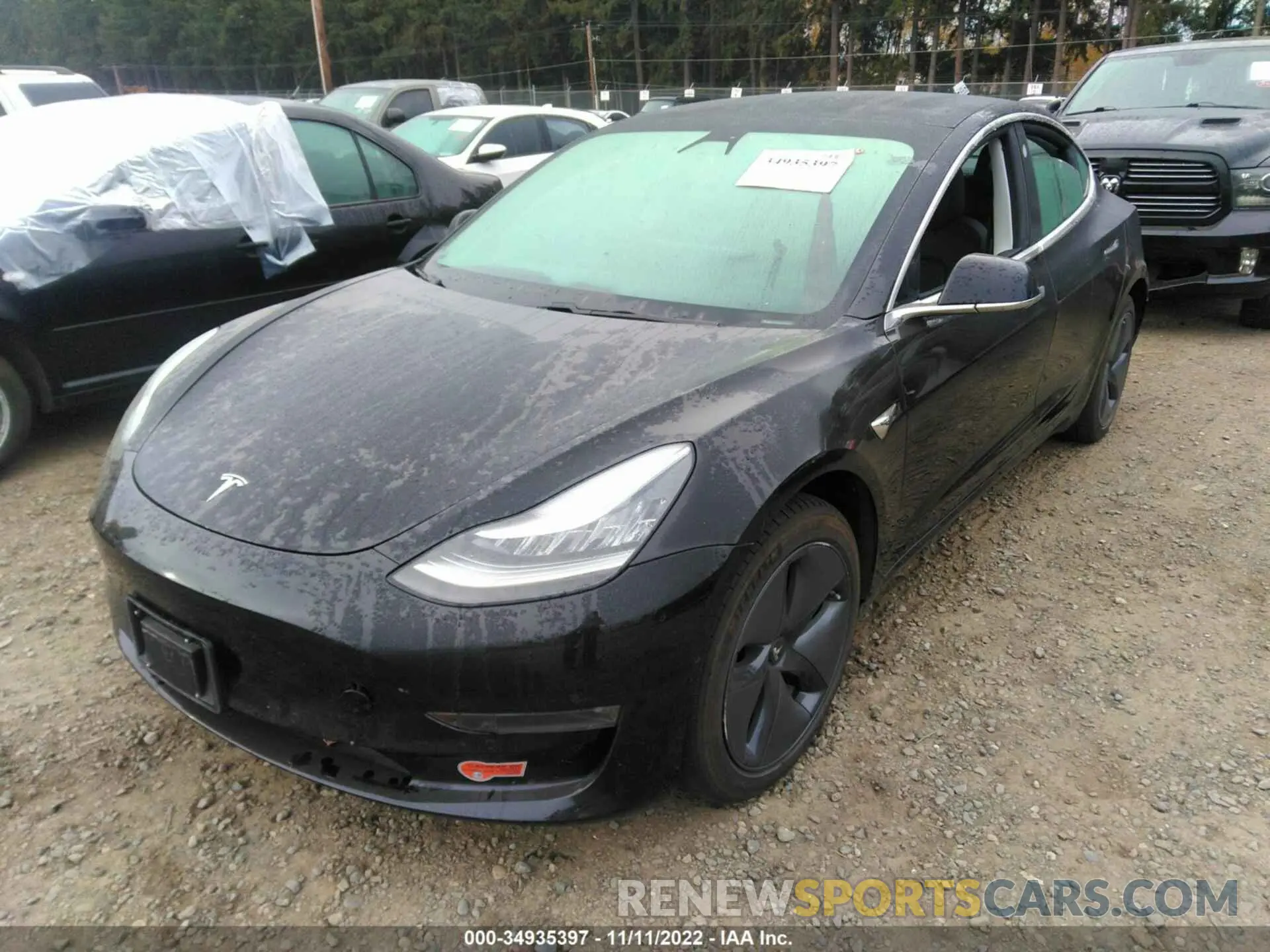 2 Photograph of a damaged car 5YJ3E1EB5KF385851 TESLA MODEL 3 2019