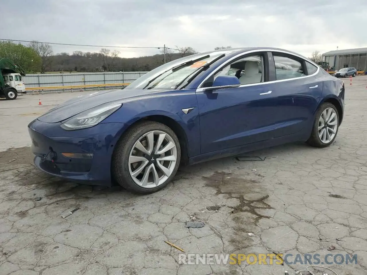 1 Photograph of a damaged car 5YJ3E1EB5KF392038 TESLA MODEL 3 2019