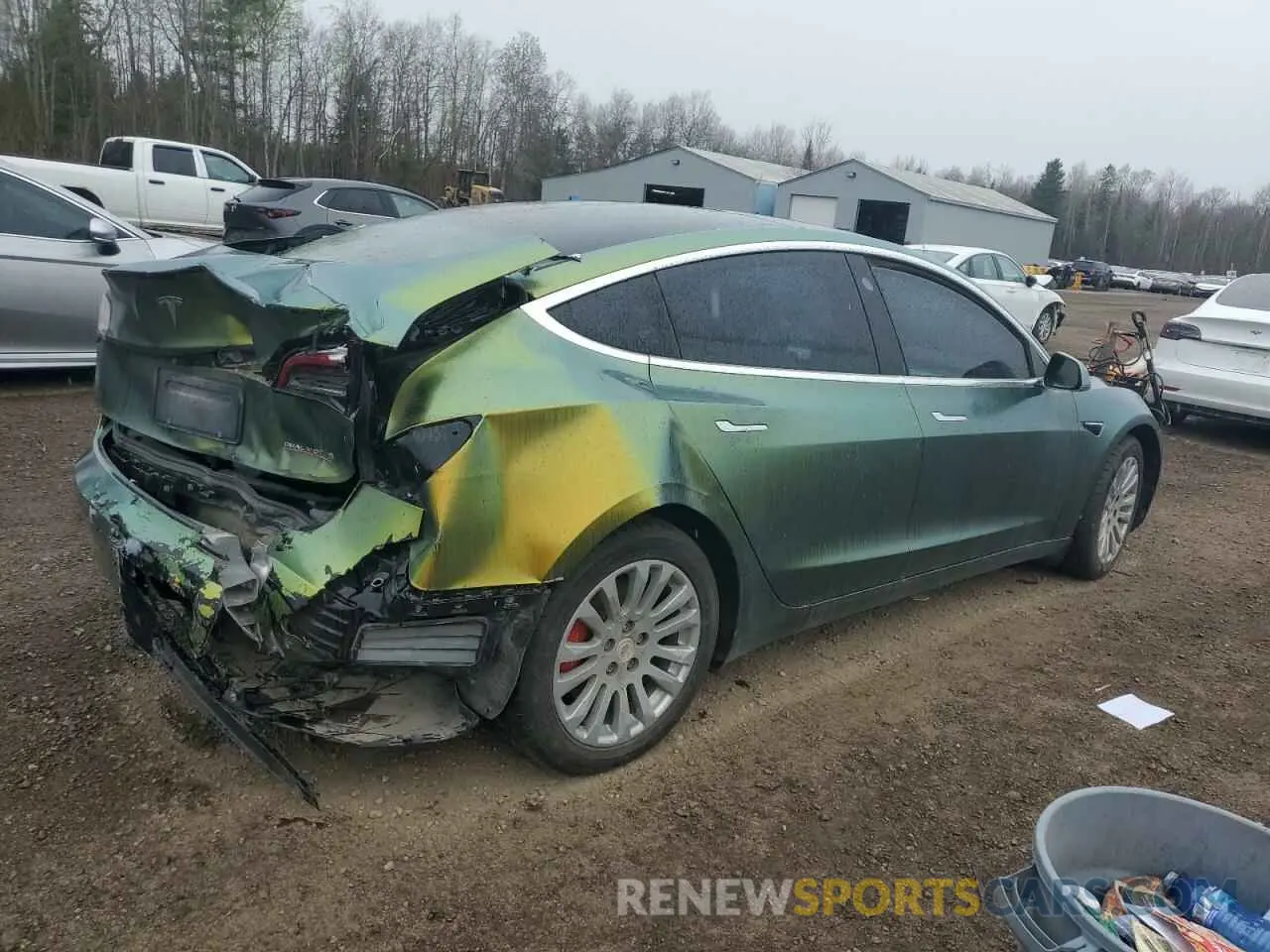 3 Photograph of a damaged car 5YJ3E1EB5KF407329 TESLA MODEL 3 2019