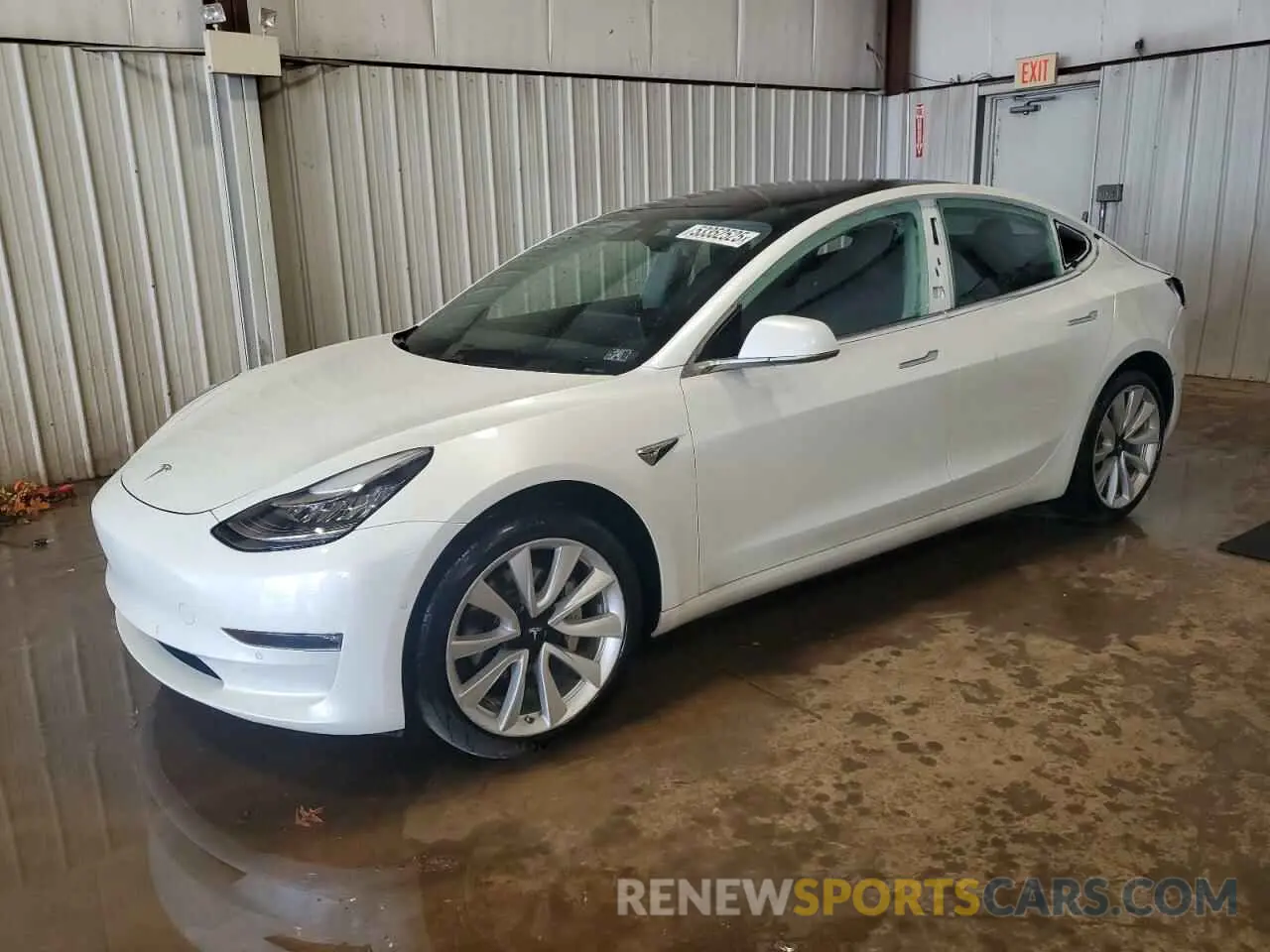 1 Photograph of a damaged car 5YJ3E1EB5KF454117 TESLA MODEL 3 2019