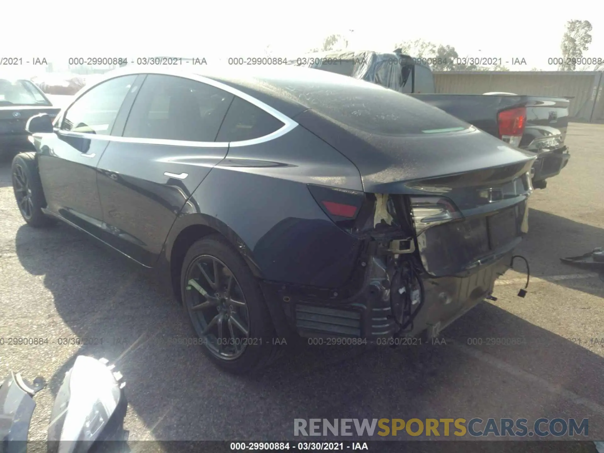 3 Photograph of a damaged car 5YJ3E1EB5KF492947 TESLA MODEL 3 2019